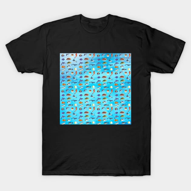 Fish Pattern T-Shirt by Alice D